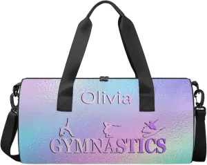 Custom Gymnastics Duffel Bag Round Personalized Name Dance Ballet Bags Waterproof