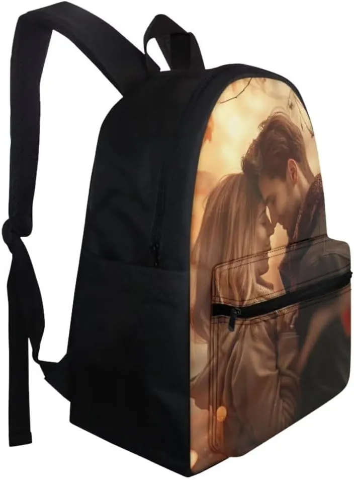 Custom Image Name Backpack with Lunch Bag for Boys Girls Multi-Functional Large Messenger Bag for School Waterproof Leakprood Freezable Lunch Bag and Pencil Case for Students