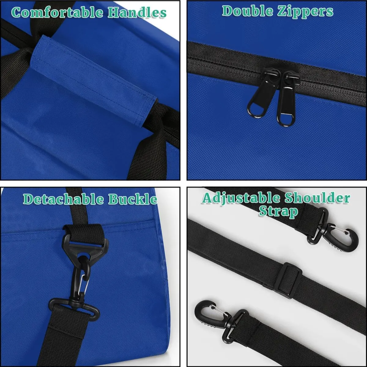 Custom Initial Sport Bag with Name, Personalized Gym Duffel Bags Personalized Gifts for Women Custom Travel Weekender Bag Monogrammed Custom Gifts, Cobalt Blue