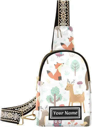 Custom Sling Bag for Women Cute Personalized Leather Crossbody Shoulder Bags Chest Bag