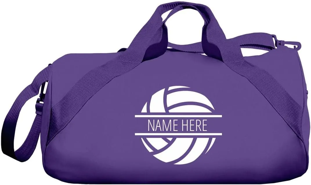 CUSTOMIZED GIRL Custom Volleyball Duffle - Personalized Gym Bag - Purple