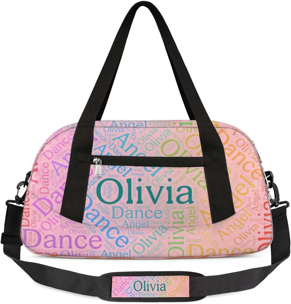 Customized Name 13 Kids Duffel Overnight Bag Girls, Personalized Teens Dance Bag Overnight Weekender Duffel Bags for Girls Travel School Practice