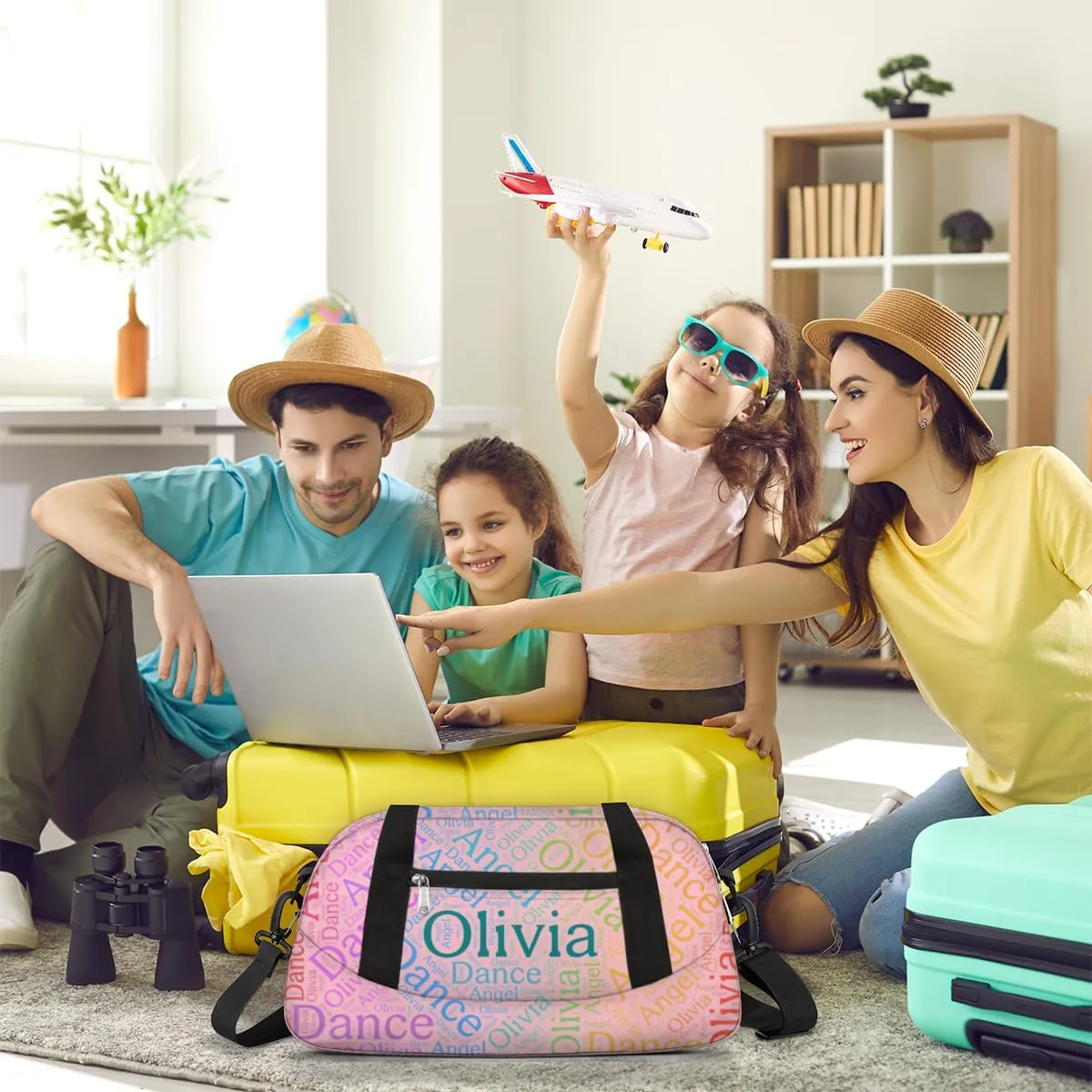 Customized Name 13 Kids Duffel Overnight Bag Girls, Personalized Teens Dance Bag Overnight Weekender Duffel Bags for Girls Travel School Practice