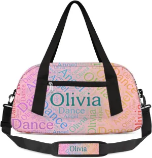 Customized Name 13 Kids Duffel Overnight Bag Girls, Personalized Teens Dance Bag Overnight Weekender Duffel Bags for Girls Travel School Practice