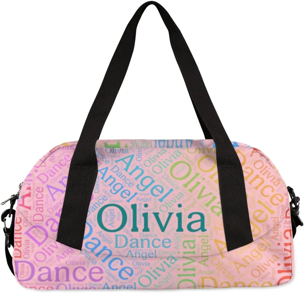 Customized Name 13 Kids Duffel Overnight Bag Girls, Personalized Teens Dance Bag Overnight Weekender Duffel Bags for Girls Travel School Practice