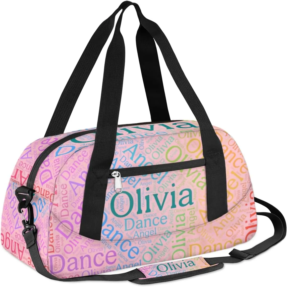 Customized Name 13 Kids Duffel Overnight Bag Girls, Personalized Teens Dance Bag Overnight Weekender Duffel Bags for Girls Travel School Practice