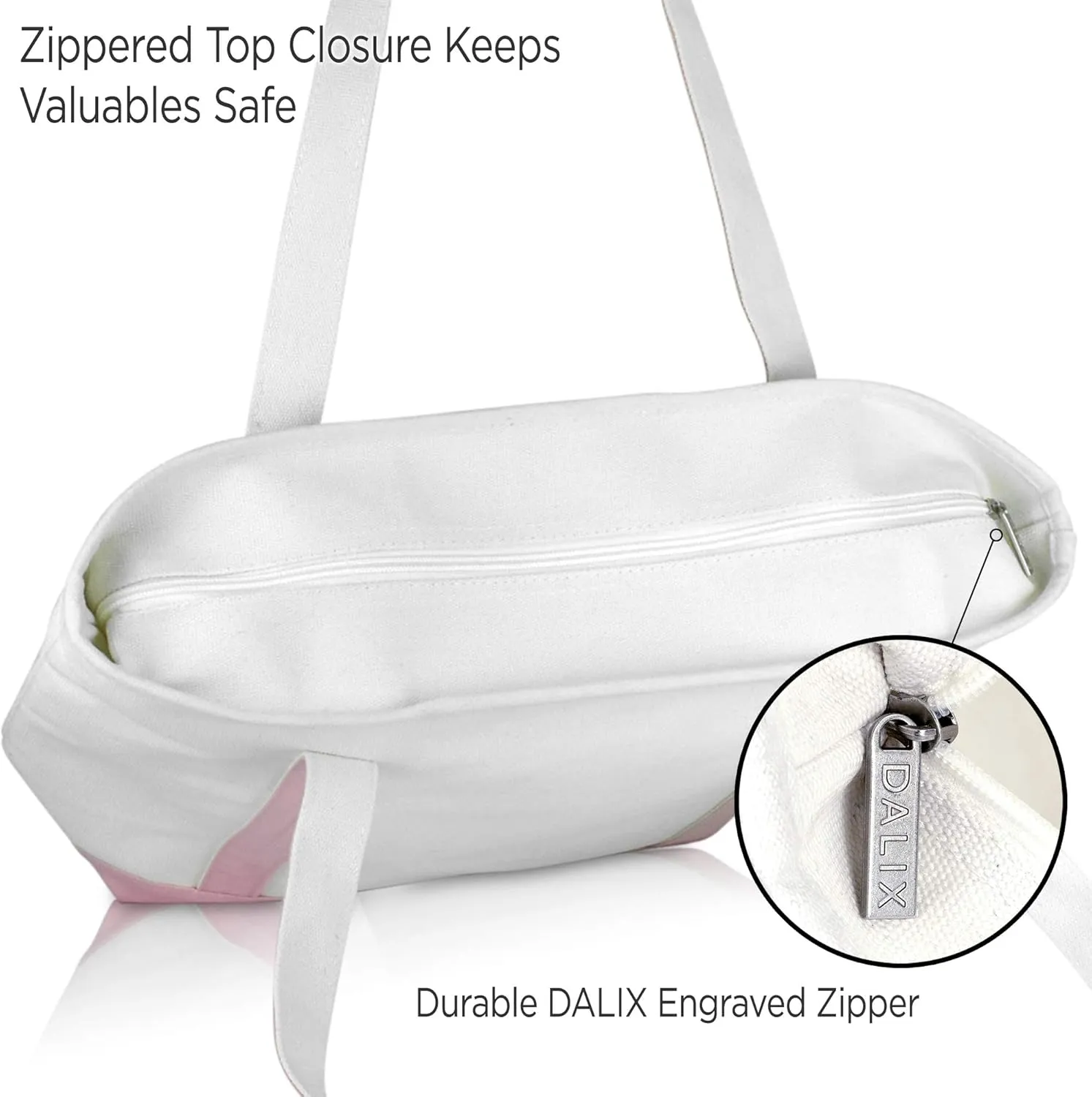 DALIX 20" K-Initial Tote Bag Monogrammed Cotton Canvas in Pink
