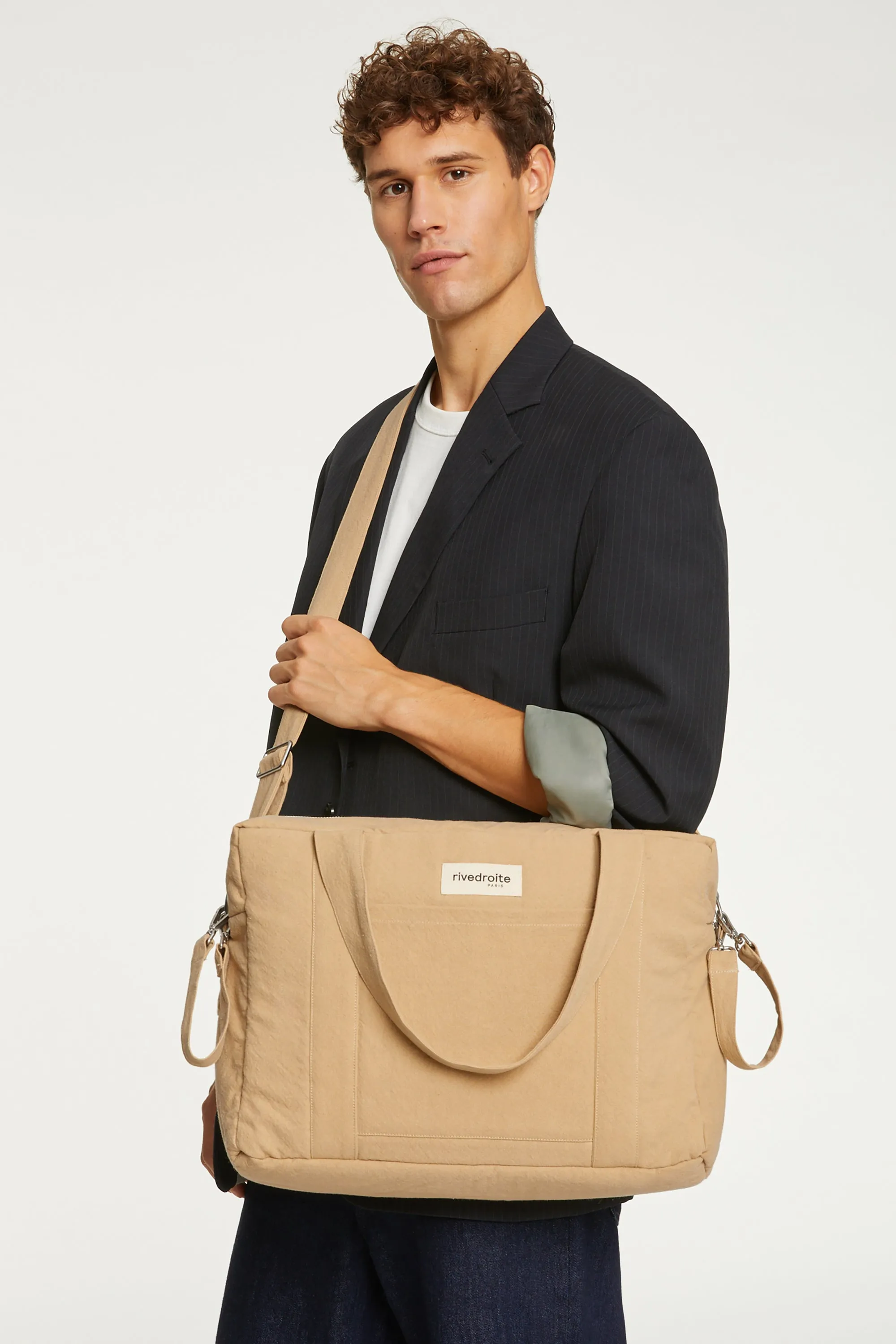 Darcy the anti diaper bag - Recycled cotton Beige