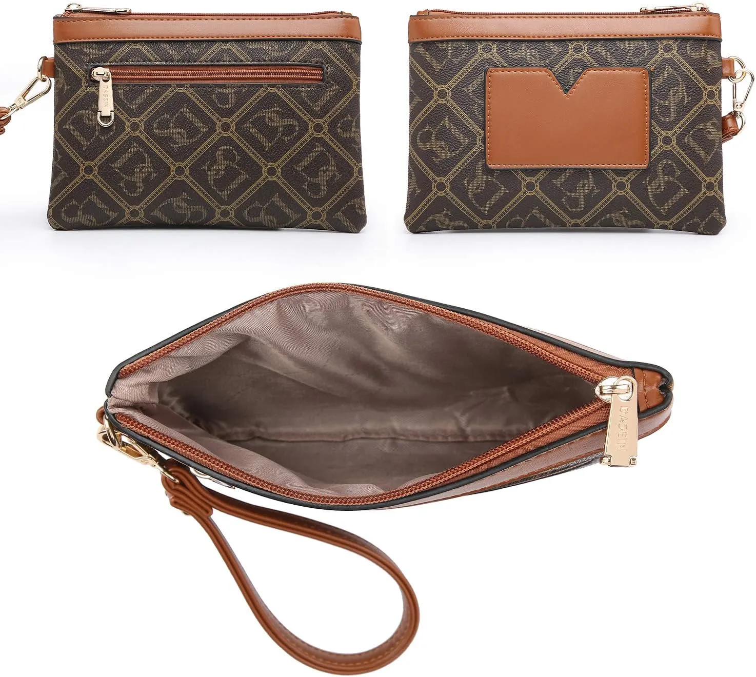 Dasein Handbags for Women Purses Monogram Satchel Purse Large Tote Ladies Handbag Shoulder Bags Top Handle Work Bag 2pcs Set