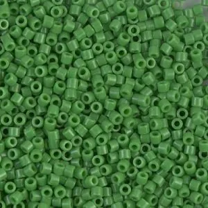 DB 724, Opaque Pea Green - Miyuki Delica Beads - Size 11 - 5 grams - Japanese Cylinder Seed Beads - Retail & Wholesale