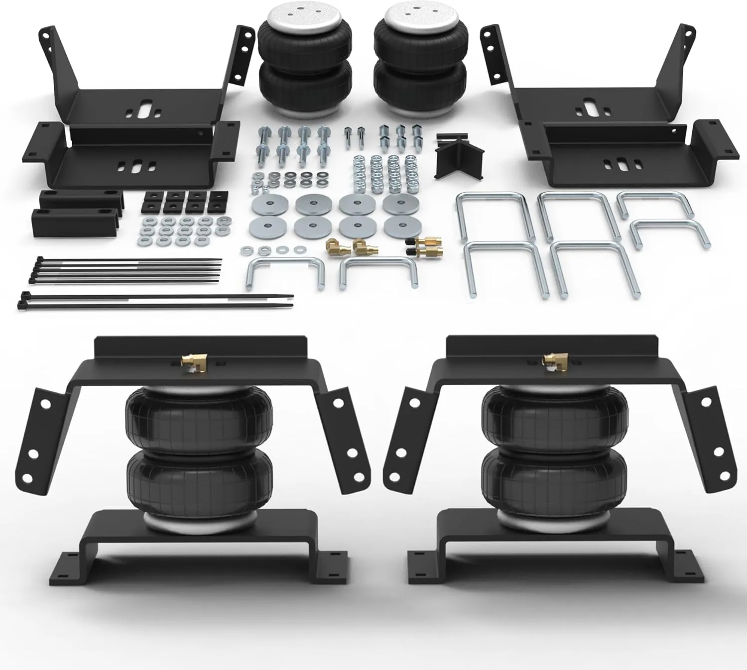 DEEAGLE Air Bags Suspension Kit for 1969-2004 Ford F-250 F-350, 1975-1996 Ford F-150, 1994-2002 Dodge Ram 1500 2500 3500, Rear Helper Airbags for Towing 5000lbs (DESK57215)