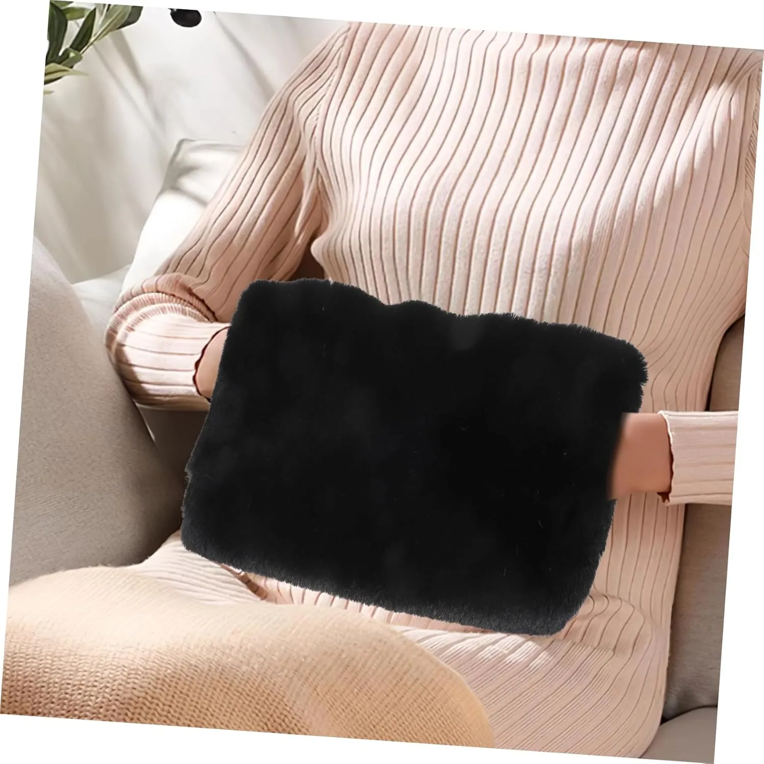 Delicate Faux Fur Hand Warmer Muff Stylish Winter Accessory Portable Cushion for Cold Weather for Women