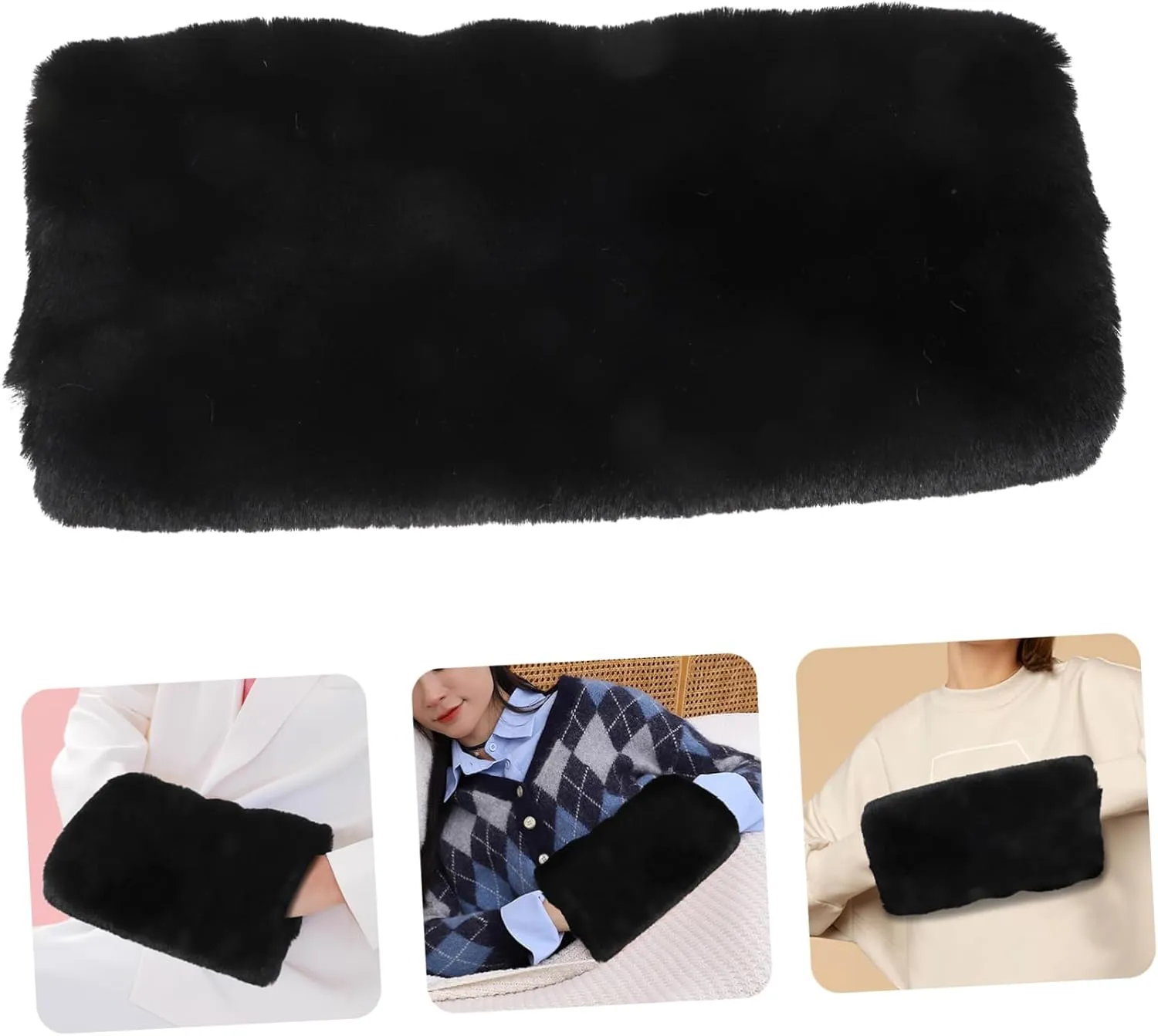 Delicate Faux Fur Hand Warmer Muff Stylish Winter Accessory Portable Cushion for Cold Weather for Women