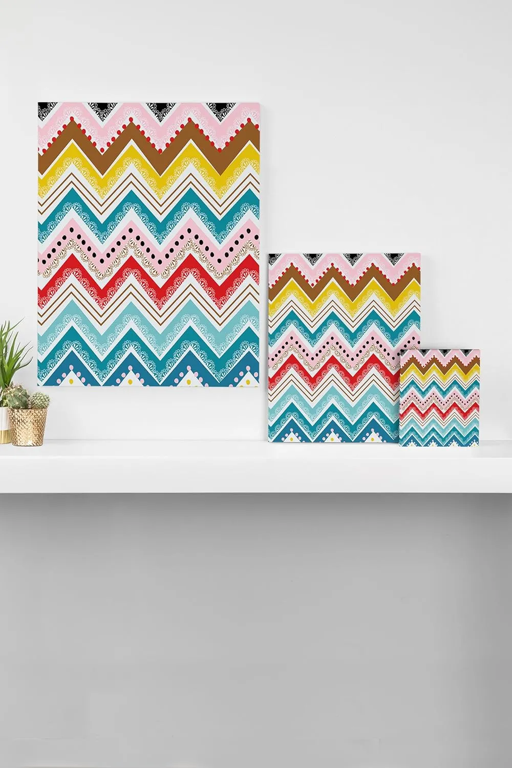 Deny Designs Khristian A Howell, Nolita Chevrons, Art Canvas, Large, 24" x 30"