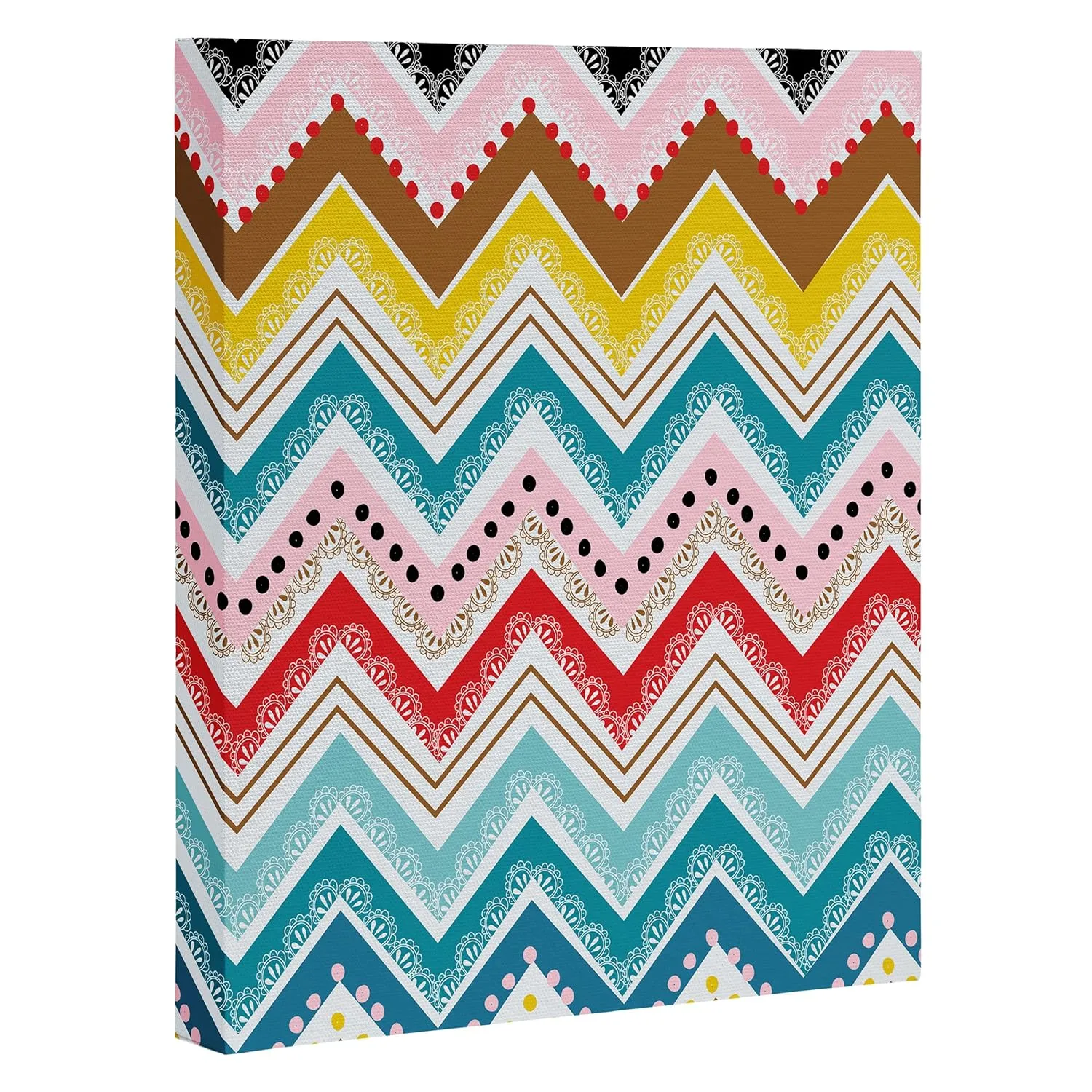 Deny Designs Khristian A Howell, Nolita Chevrons, Art Canvas, Large, 24" x 30"