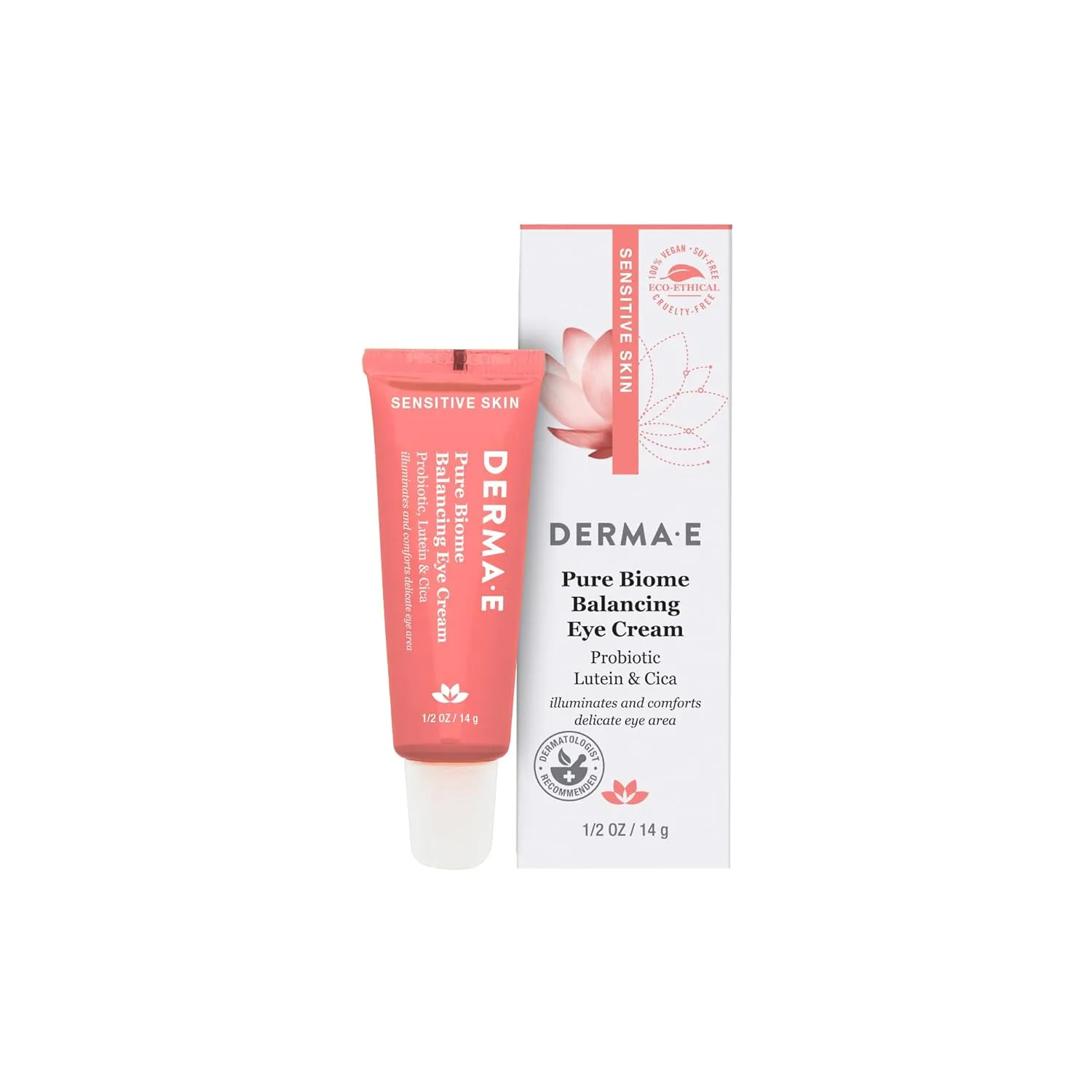 Derma E Pure Biome Balancing Eye Cream, 0.5 OZ