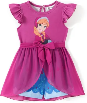 Disney Frozen Elsa Princess Ariel Minnie Mouse Toddler Girl Romper With Tulle Skirt Overlay Birthday Summer Jumpsuit 2-8Years