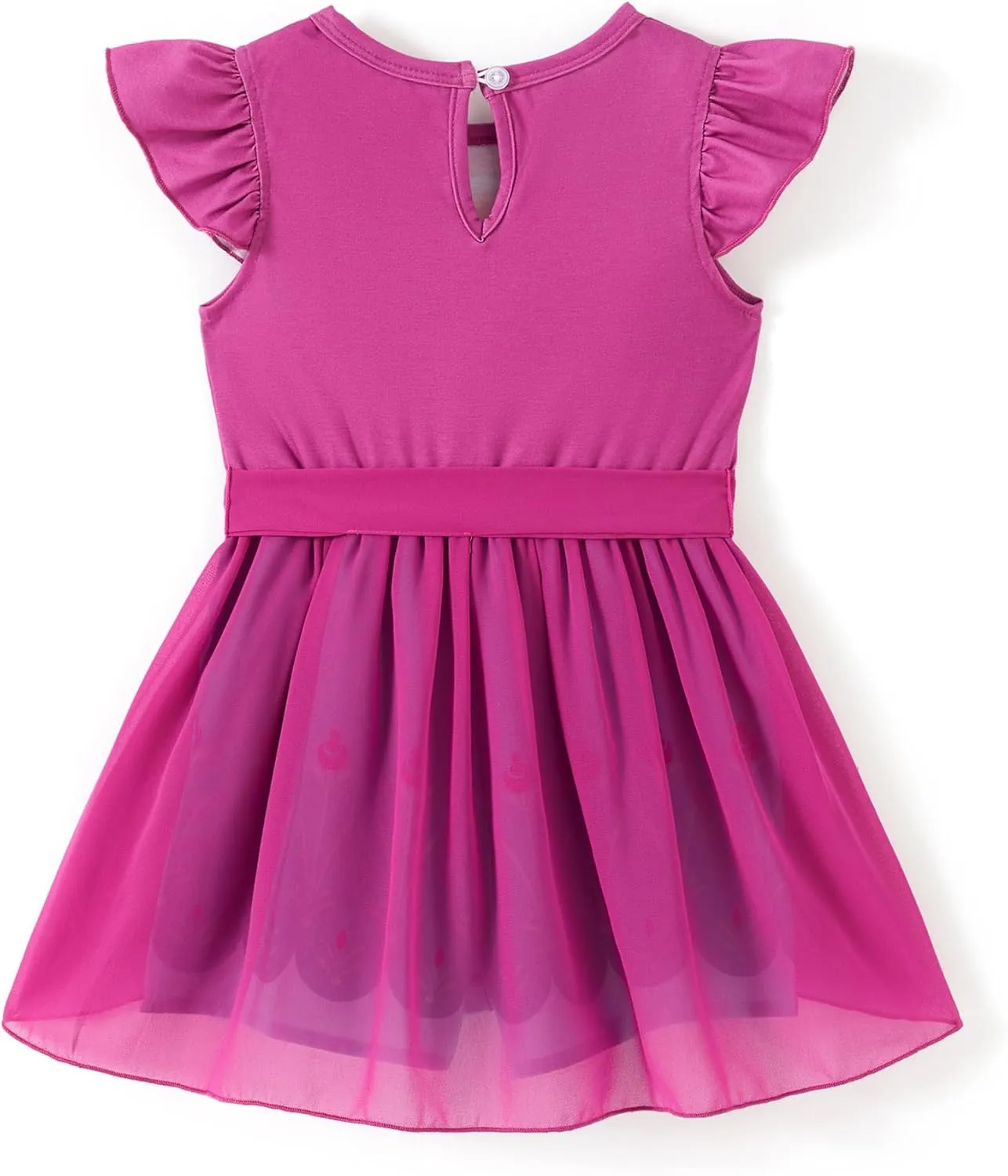Disney Frozen Elsa Princess Ariel Minnie Mouse Toddler Girl Romper With Tulle Skirt Overlay Birthday Summer Jumpsuit 2-8Years