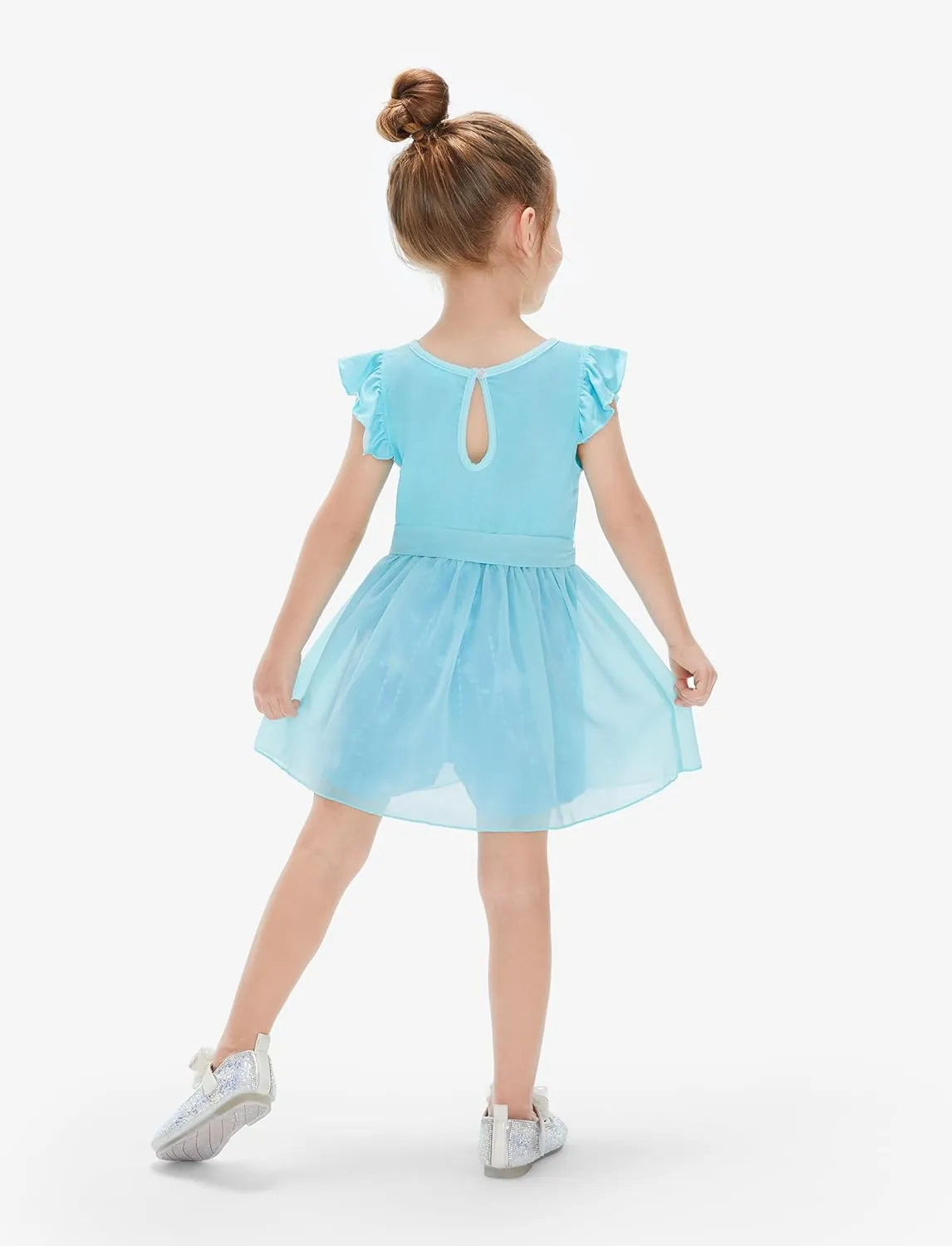 Disney Frozen Elsa Princess Ariel Minnie Mouse Toddler Girl Romper With Tulle Skirt Overlay Birthday Summer Jumpsuit 2-8Years