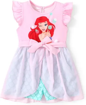 Disney Frozen Elsa Princess Ariel Minnie Mouse Toddler Girl Romper With Tulle Skirt Overlay Birthday Summer Jumpsuit 2-8Years