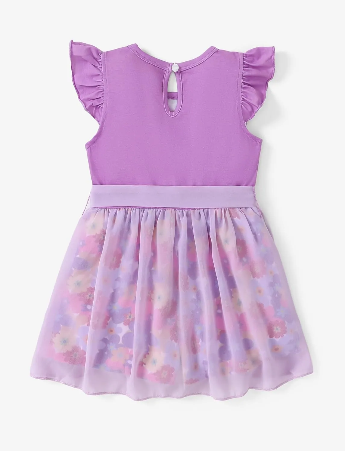 Disney Frozen Elsa Princess Ariel Minnie Mouse Toddler Girl Romper With Tulle Skirt Overlay Birthday Summer Jumpsuit 2-8Years