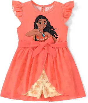 Disney Frozen Elsa Princess Ariel Minnie Mouse Toddler Girl Romper With Tulle Skirt Overlay Birthday Summer Jumpsuit 2-8Years