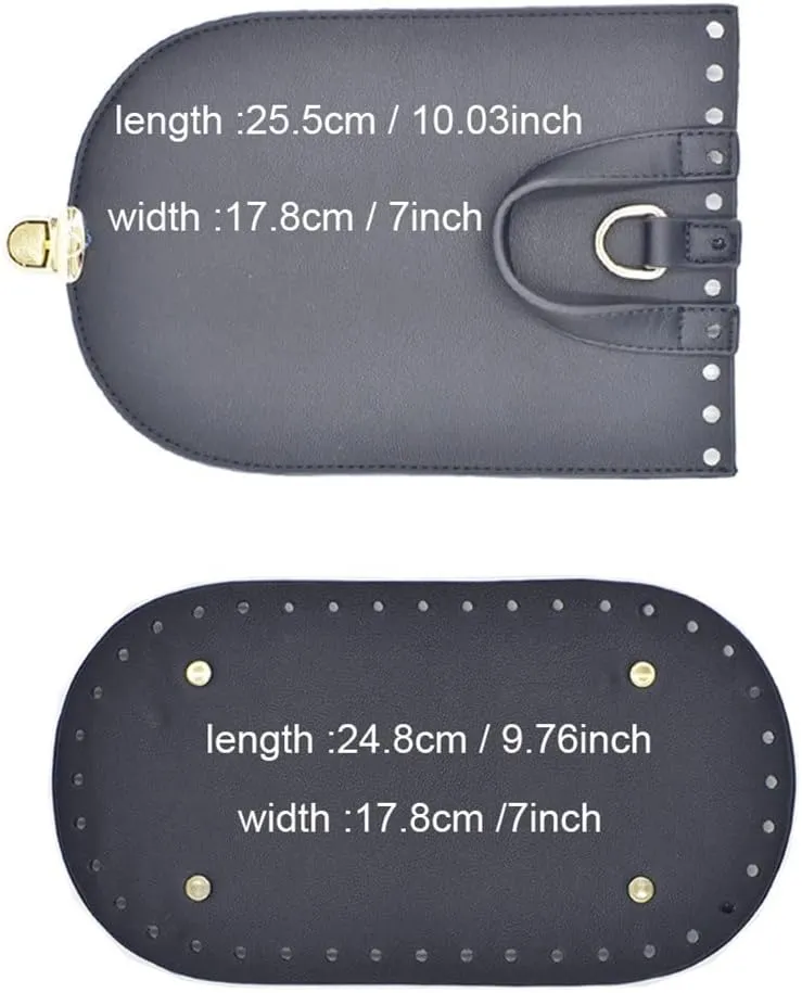 DIY Handmade Bag Accessories with Bag Bottom Flap Cover Shoulder Strap Bag Belt Hardware Parts for Women Backpack(Black-JoJo's Bizarre Adventure1)