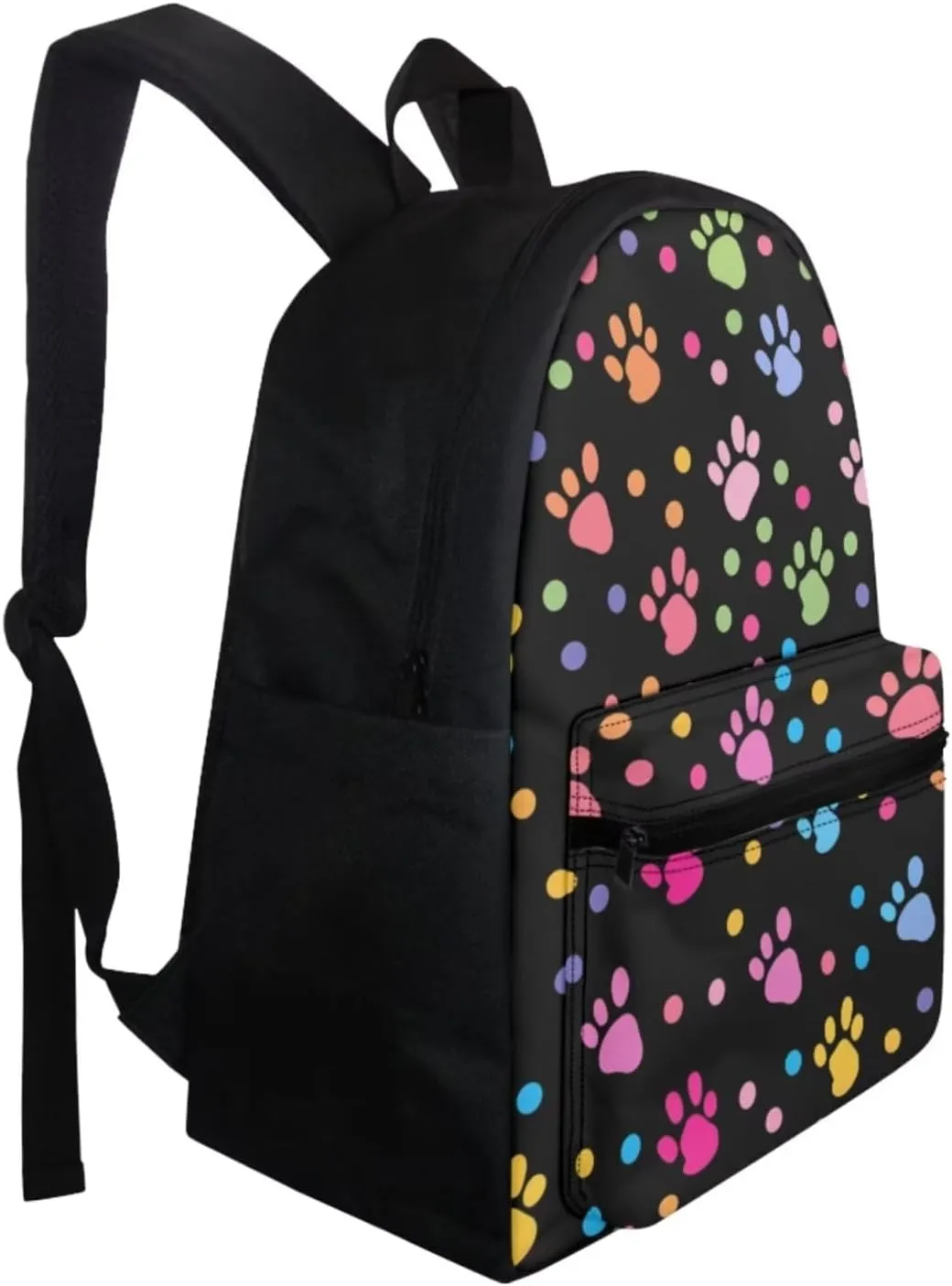 Dog Paw Print Backpack with Lunch Bag for Girls Teens 5th to 8th Grade Leakproof Backpack Lunch Bag for Kids Fashion Shoulder Bag Mini Pencil Case for Secondary Schools