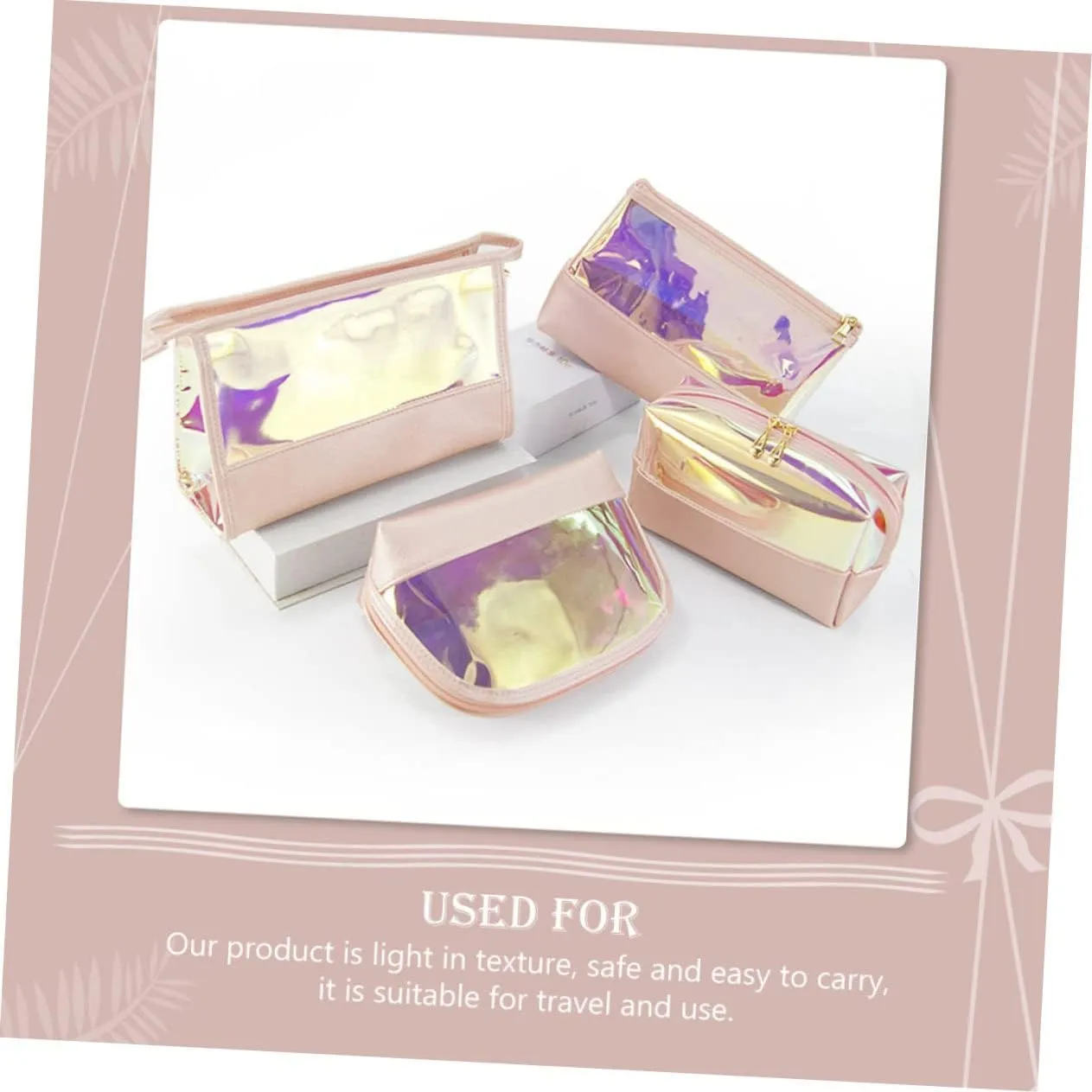 DOITOOL Cosmetic Bag Travel Toiletry Bag Makeup Bag Multipurpose Cosmetics Bag Travel Wash Pouch Set Make up, Assorted Color, 22X15CM