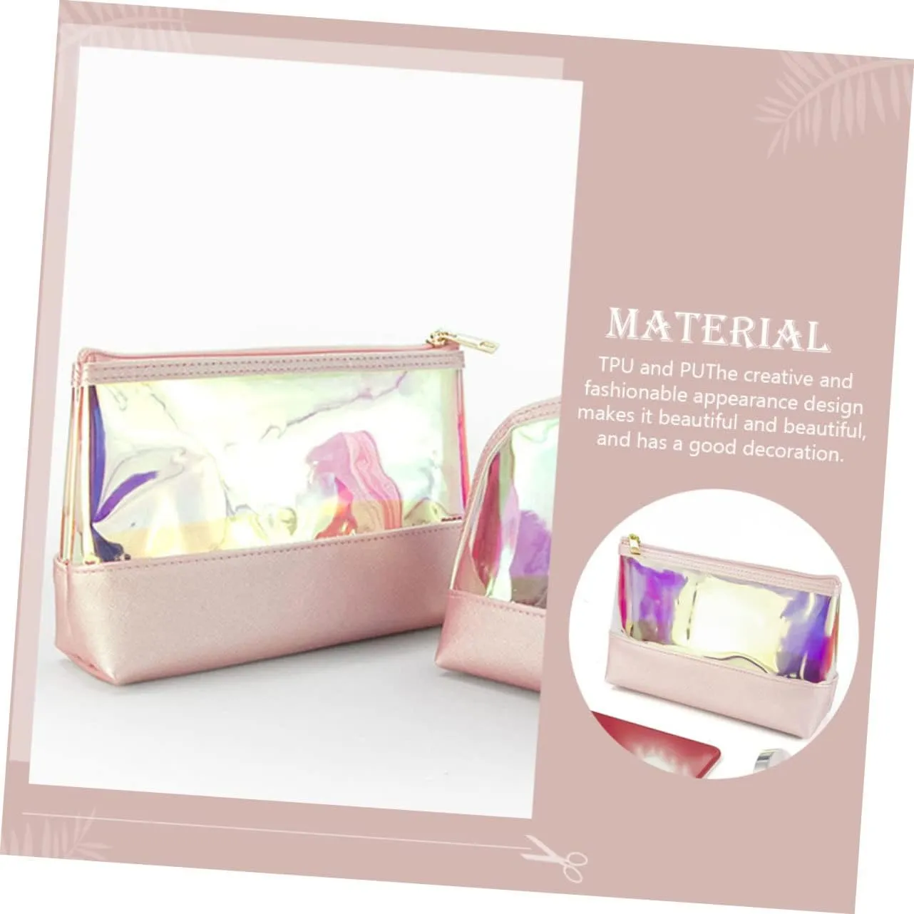 DOITOOL Cosmetic Bag Travel Toiletry Bag Makeup Bag Multipurpose Cosmetics Bag Travel Wash Pouch Set Make up, Assorted Color, 22X15CM