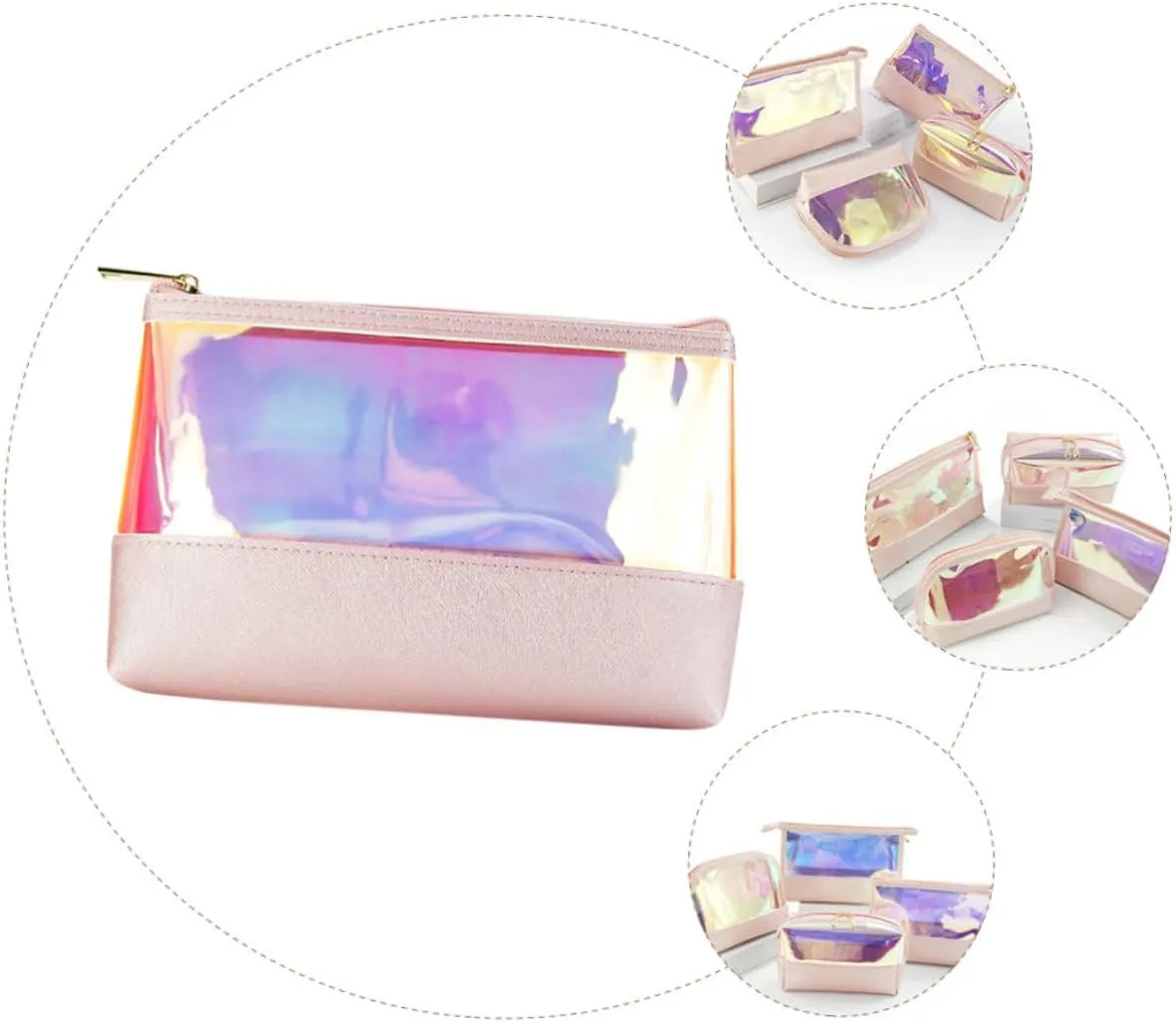 DOITOOL Cosmetic Bag Travel Toiletry Bag Makeup Bag Multipurpose Cosmetics Bag Travel Wash Pouch Set Make up, Assorted Color, 22X15CM