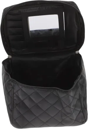 DOITOOL Makeup Storage Bag Folding Cosmetic Bag Makeup Bags Bag for Makeup Girl Storage Bag Travel Mirror Multifunction, Black, 23x18x18cm