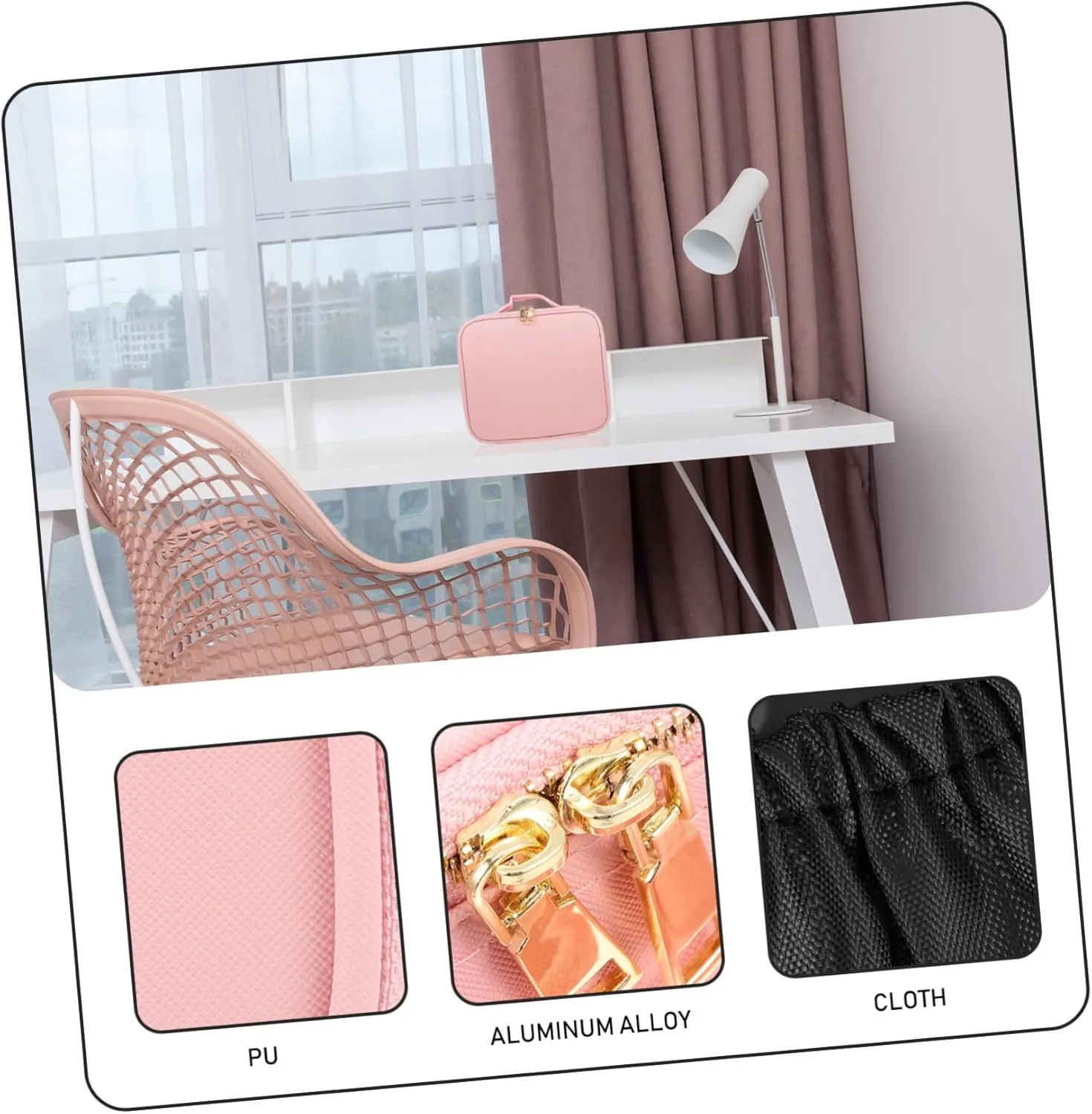 DOITOOL Makeup Travel Bag Toiletry Travel Bag Large Makeups Pouch Cosmetics Carrier Sturdy Compact
