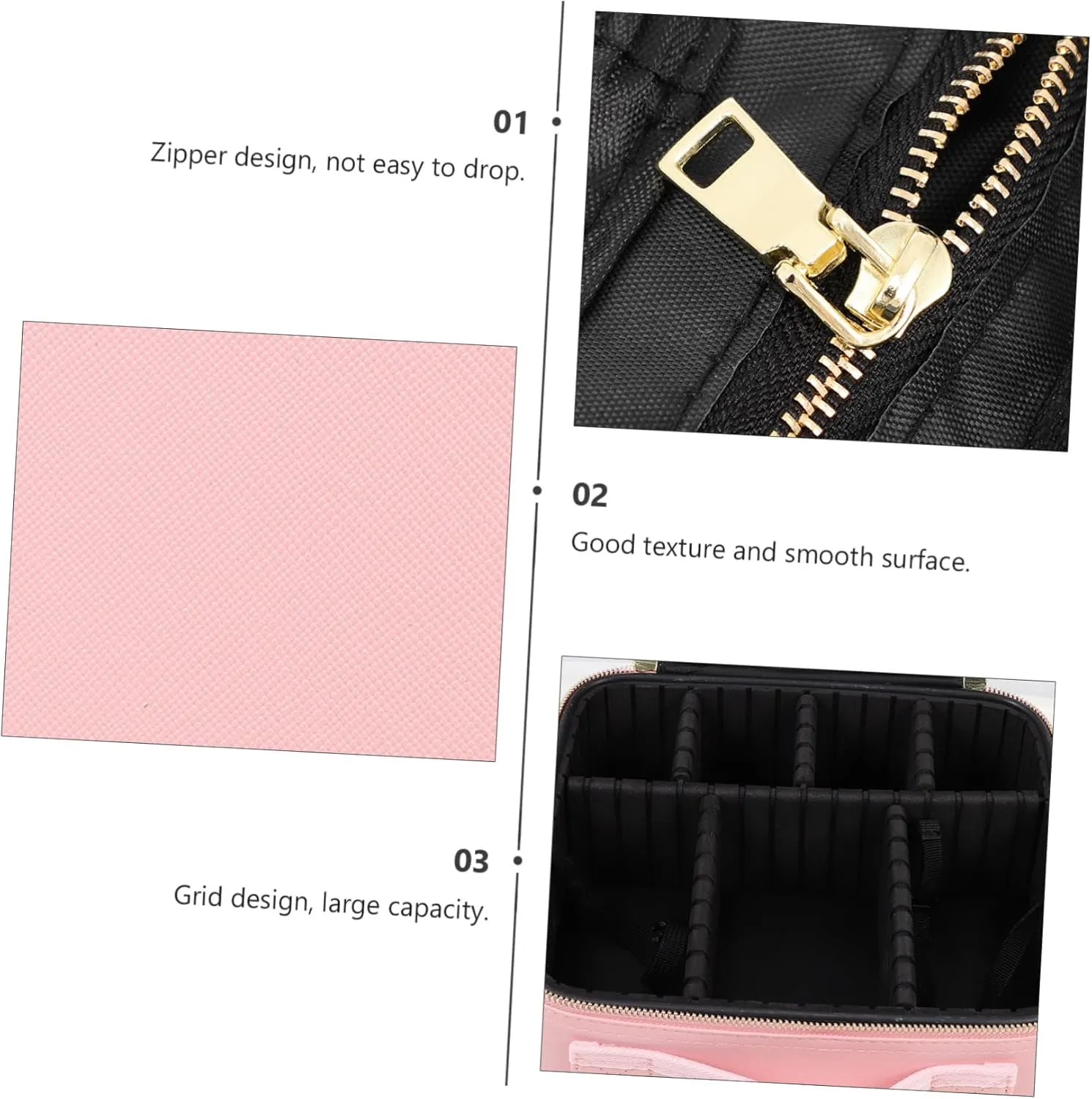 DOITOOL Makeup Travel Bag Toiletry Travel Bag Large Makeups Pouch Cosmetics Carrier Sturdy Compact