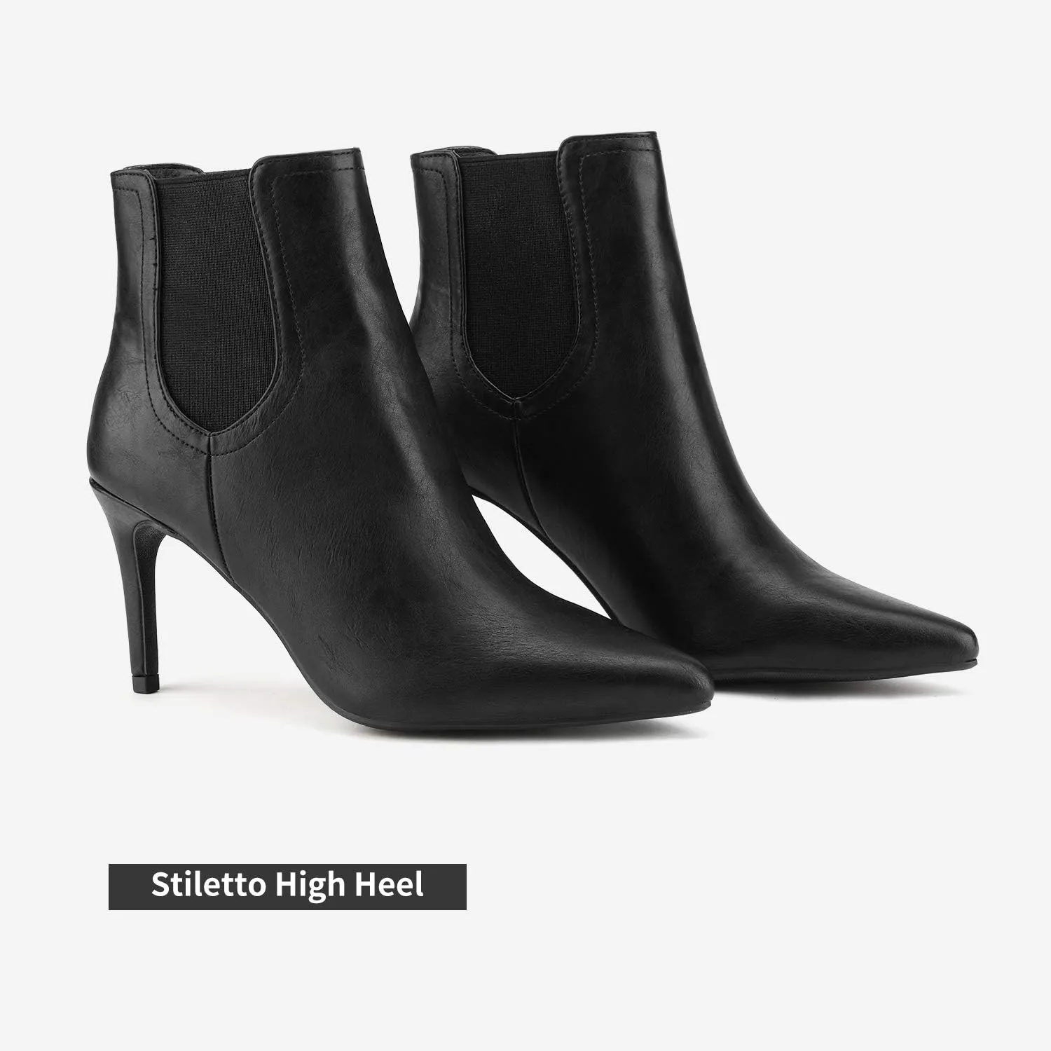 DREAM PAIRS Women's Pointed Toe Stiletto High Heel Ankle Booties