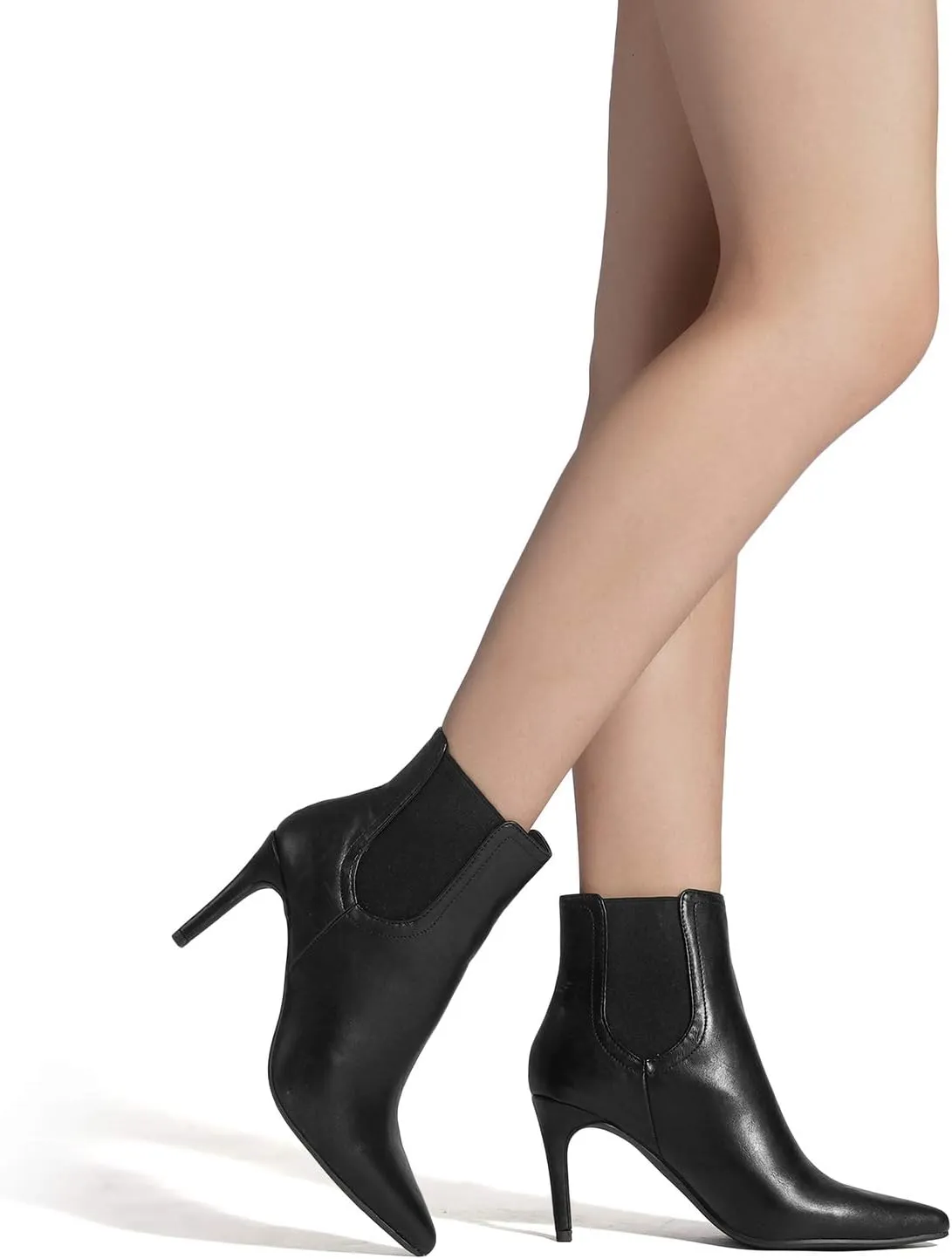 DREAM PAIRS Women's Pointed Toe Stiletto High Heel Ankle Booties