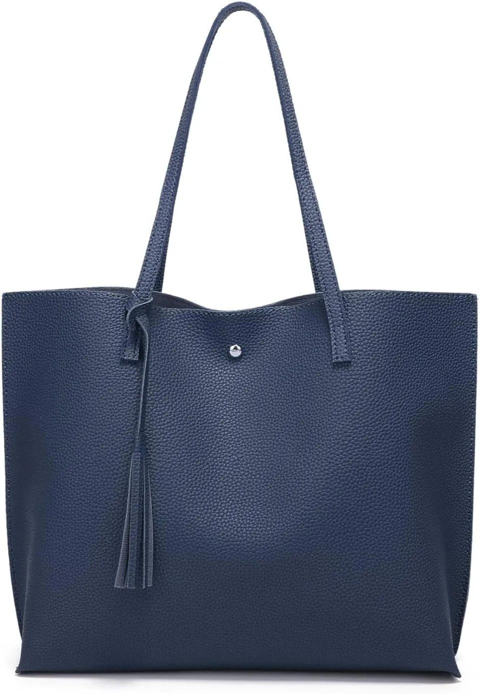 Dreubea Women's Soft Faux Leather Tote Shoulder Bag from, Big Capacity Tassel Handbag