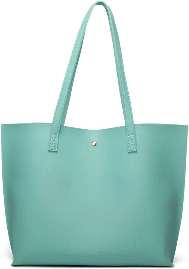 Dreubea Women's Soft Faux Leather Tote Shoulder Bag from, Big Capacity Tassel Handbag