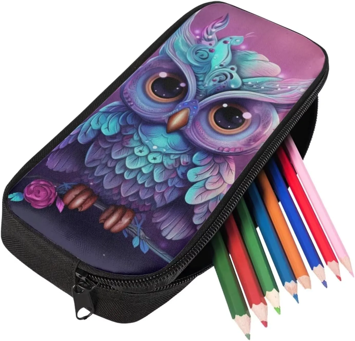 Eagle Print Backpack with Lunch Box Kids Girls Age 5-10 Years Old Leakproof Keep Warm Waterproof Lunch Bag Cute Mini Pencil Case for Middle School High School