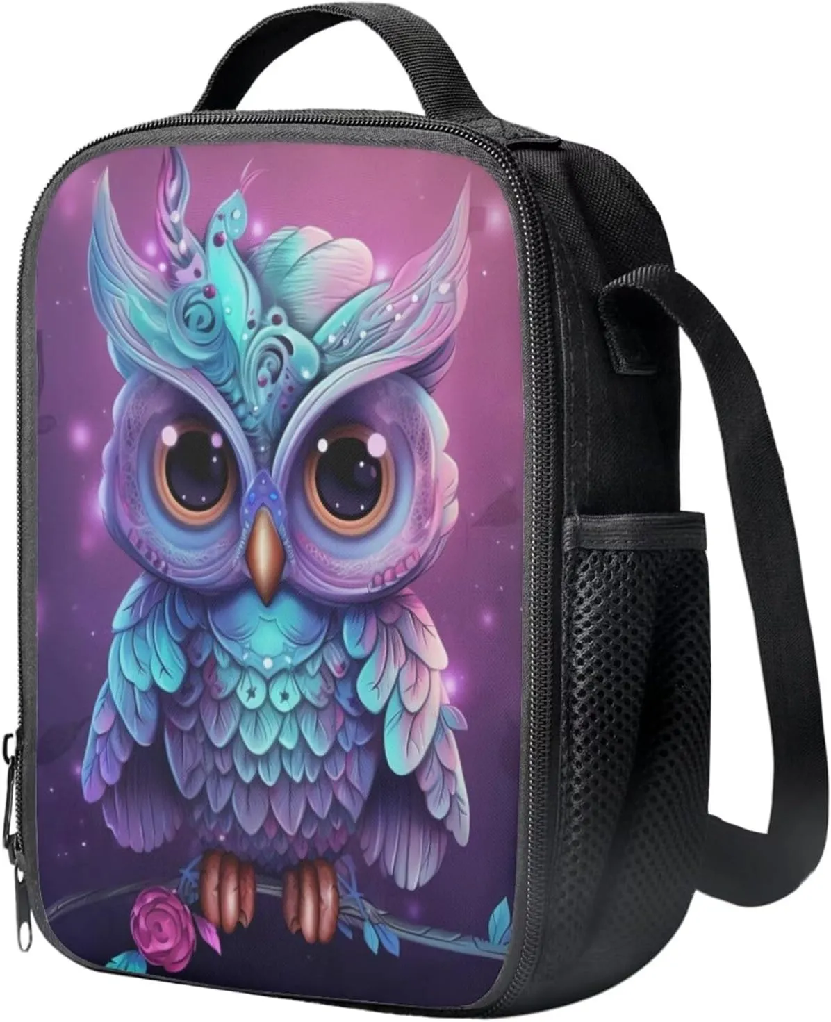 Eagle Print Backpack with Lunch Box Kids Girls Age 5-10 Years Old Leakproof Keep Warm Waterproof Lunch Bag Cute Mini Pencil Case for Middle School High School
