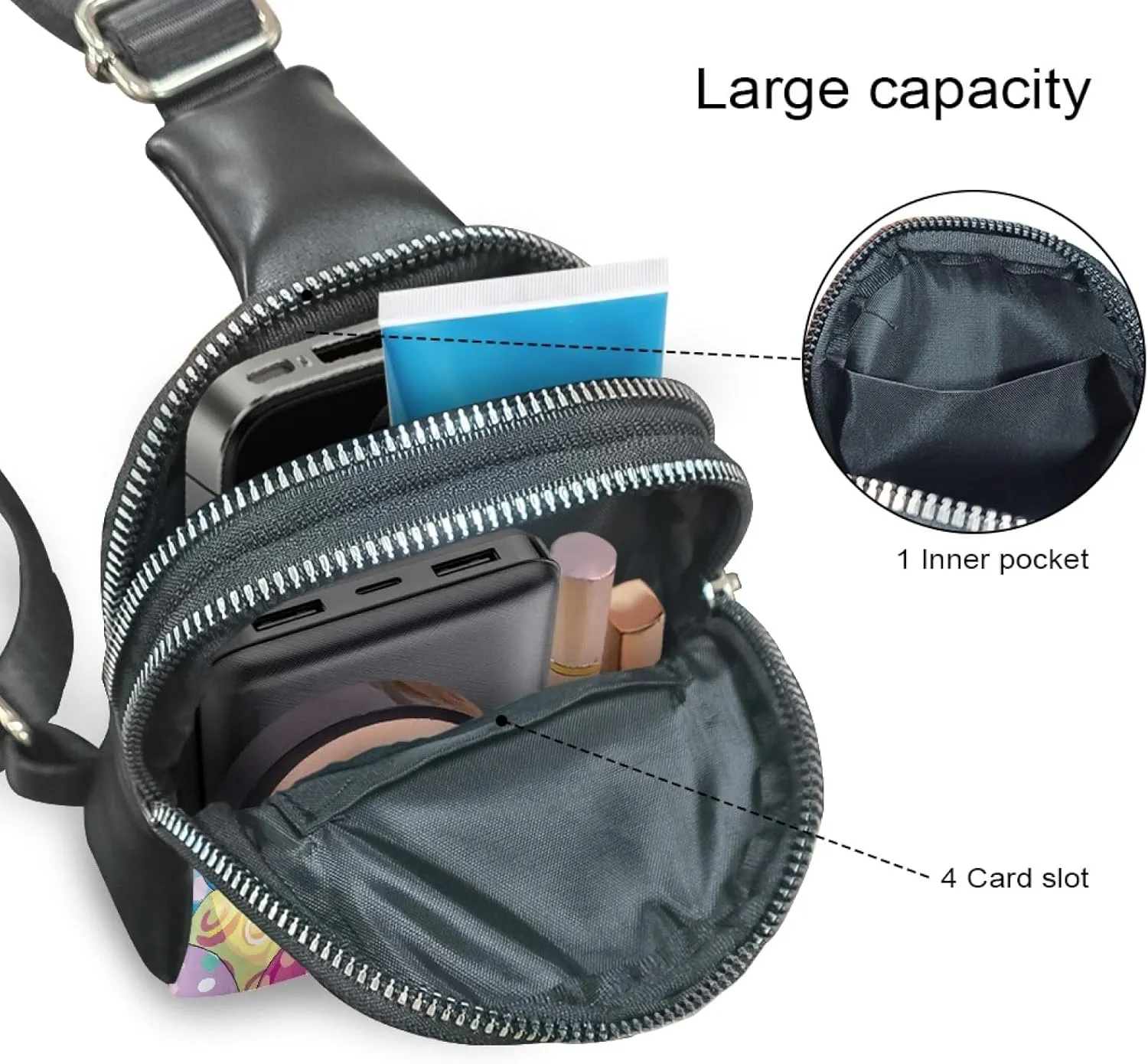 Easter Egg Women Crossbody Bag for Woman Cute Rabbit Sling Bag with Adjustable Strap Crossbody Purse for Mother Trendy Small Backpack Chest Bag for Outdoor Seaside