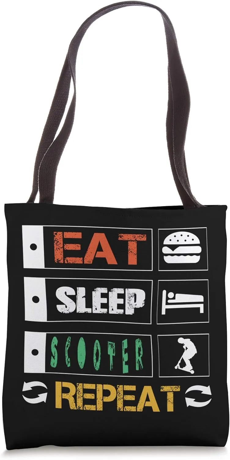 Eat Sleep Scooter Repeat Stunt Scooter Tote Bag