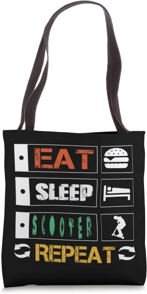 Eat Sleep Scooter Repeat Stunt Scooter Tote Bag