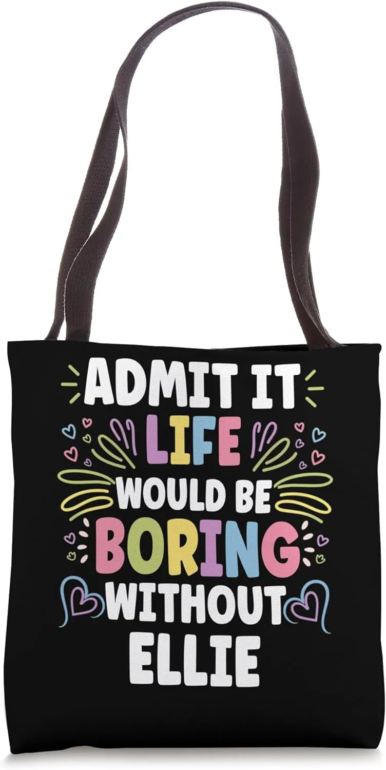 ELLIOT Personalized Name Funny Cute Custom ELLIOT Name Tote Bag