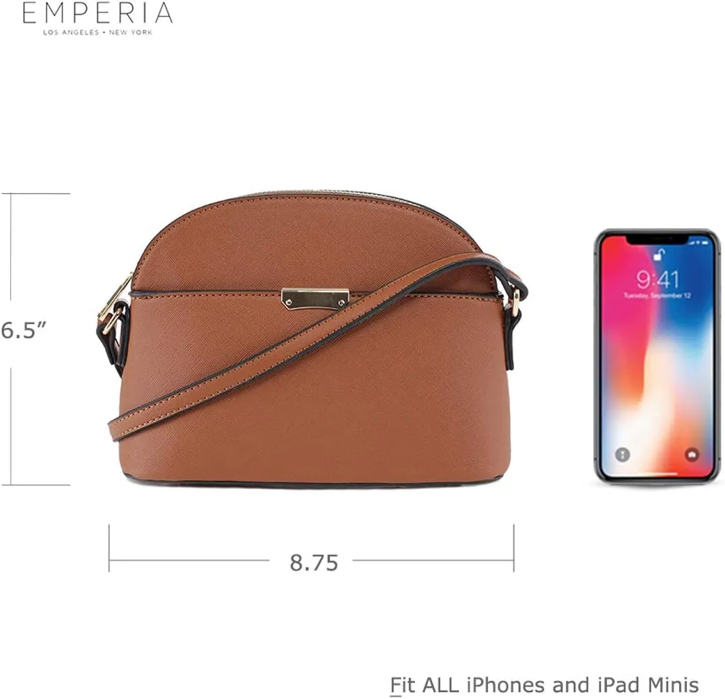 Emperia Small Cute Faux Leather Dome Series Crossbody Bags Shoulder Bag Purse Handbags for Women
