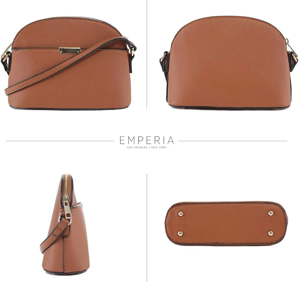 Emperia Small Cute Faux Leather Dome Series Crossbody Bags Shoulder Bag Purse Handbags for Women