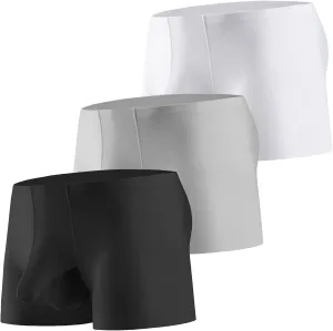 Evankin Mens Ice Silk Underwear with Bulge Pouch Breathable Cool Boxer Briefs Ultra-thin Stretch Boxers
