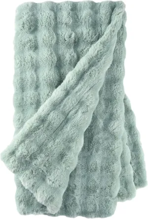 Fab Faux Mineral Throw, 50" x 70", Blue Solid Pattern