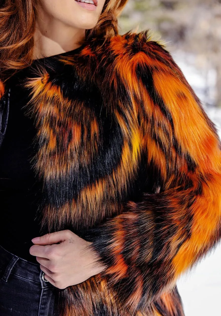 Fabulous-Furs Donna Salyers Supernova Faux Fur Knee-Length Coat