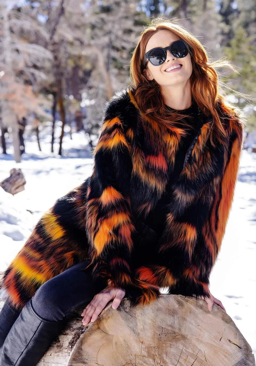 Fabulous-Furs Donna Salyers Supernova Faux Fur Knee-Length Coat